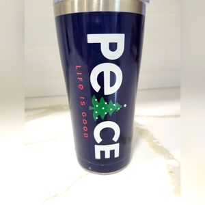 Life Is Good  PEACE Tumbler 20 oz Made By Tervis
